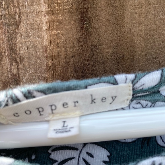 Copper Key Girls Green Floral Dress 🐢🐊 Size: L - Picture 4 of 11